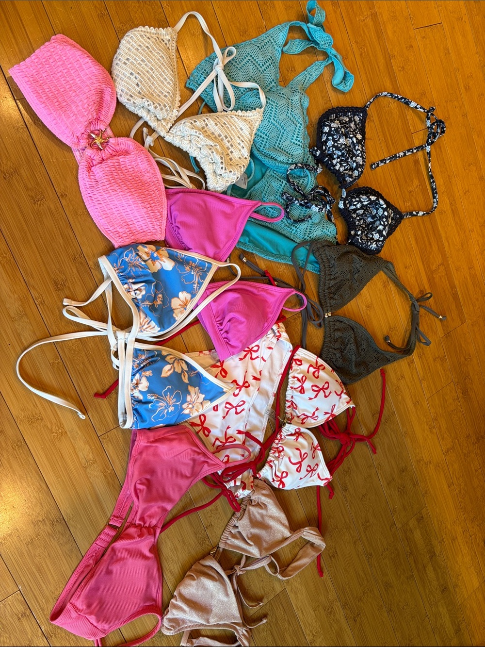 Women's Assorted Bikini Tops - Pink, Turquoise, Blue and More